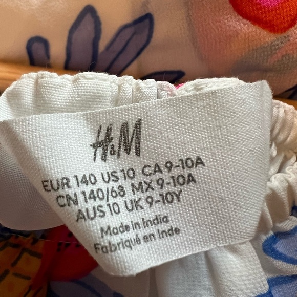 H&M Tropical Kids Dress with Colorful Bird Print Girls Size 10 - Picture 10 of 10